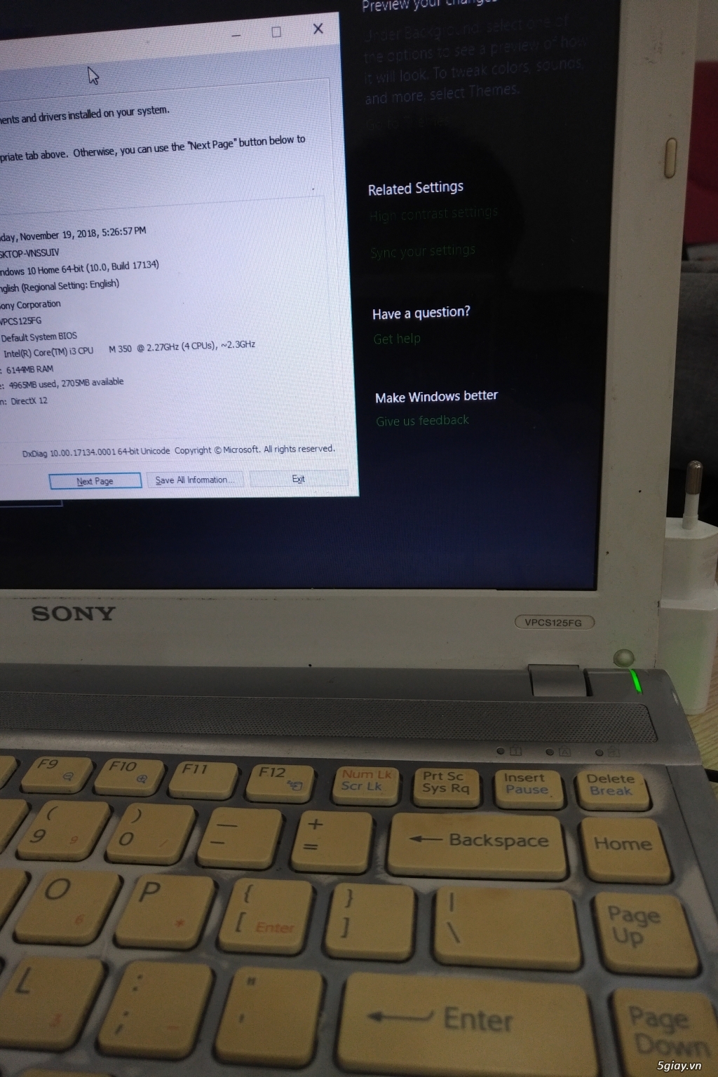 Laptop Sony Vaio VPCS125FG SSD Ram 6gb - 3