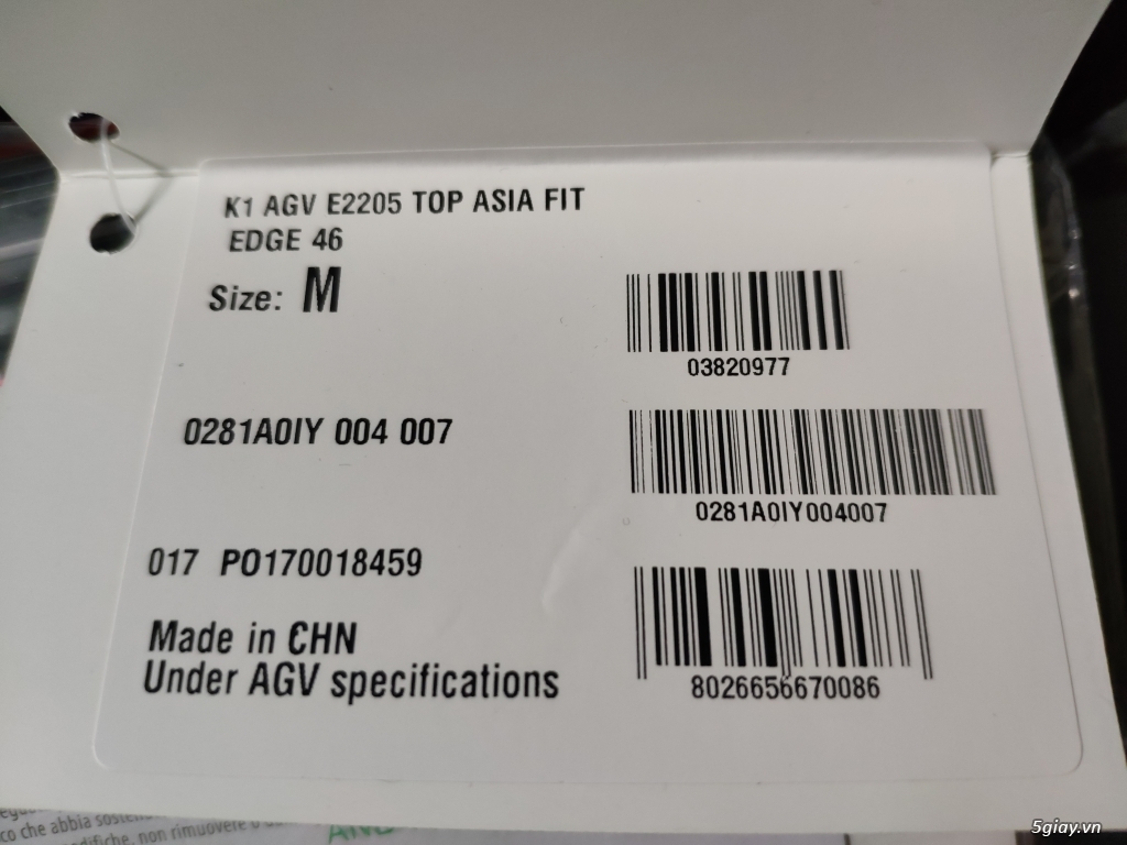 Cần bán : nón fullface K1 AGV E2205 TOP ASIA FIT EDGE 46 - 8
