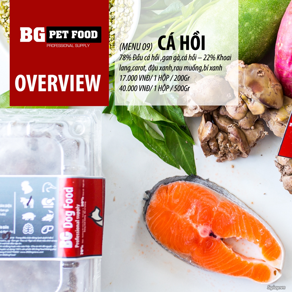 THỨC ĂN TƯƠI CHO CHÓ - MÈO - CÁO BG PET FOOD - 10