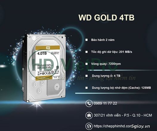 Thanh lý vài chục con WD 4TB Gold