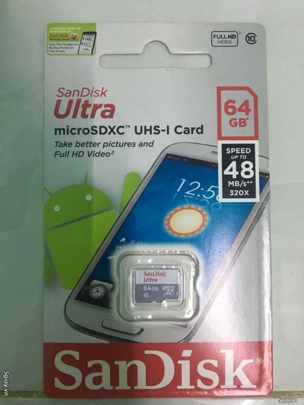 Thẻ nhớ MicroSD 64Gb Sandisk Class10