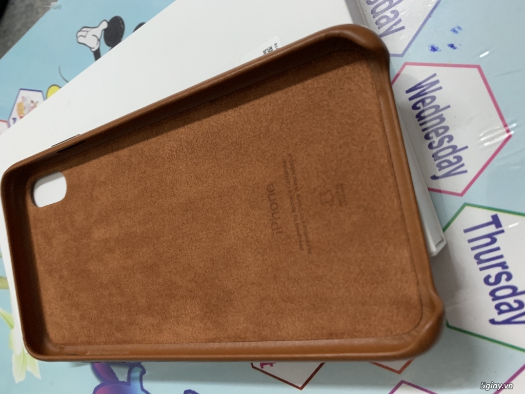 Apple leather case xs max brown fpt - 3