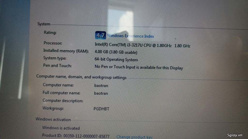 Nâng cấp cần bán Laptop Acer V5-471 - 2