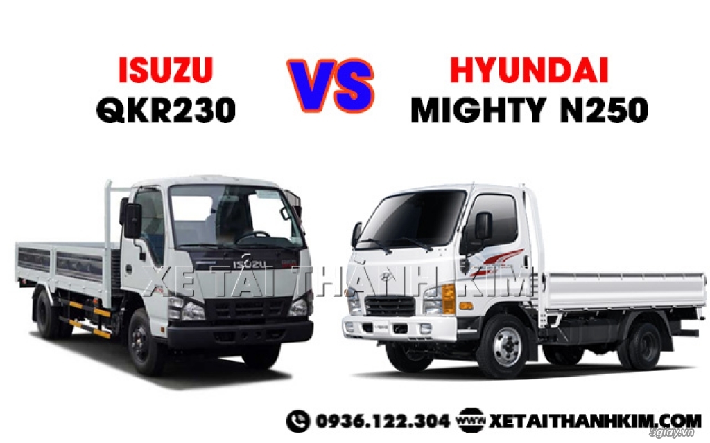 Xe Tải Isuzu QKR230 và Hyundai New Mighty N250- Nên Chọn Xe Nào?