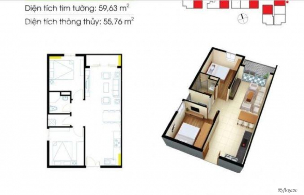 Chính chủ bán lại căn hộ gần cầu Tham Lương 59m2 tầng 10 dự án CTL