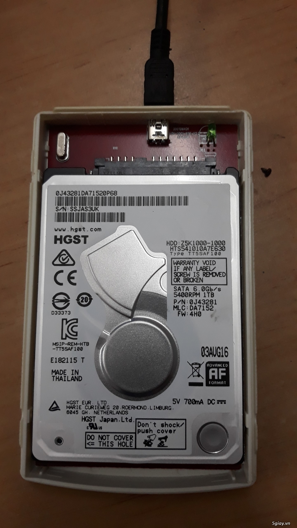 Thanh lý HDD 1TB Western Digital laptop (kèm Box) - 3