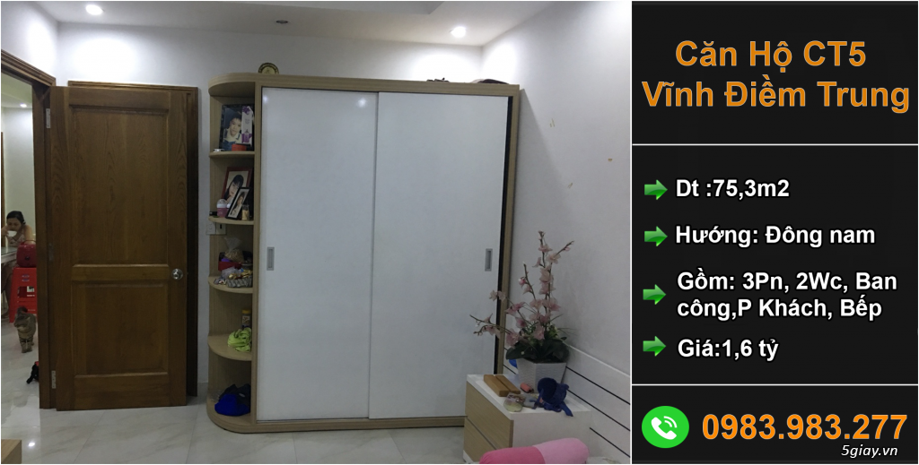 Cần bán:Căn hộ góc 3 phòng ngủ chung cư CT5 KĐT VĐT Nha Trang - 2