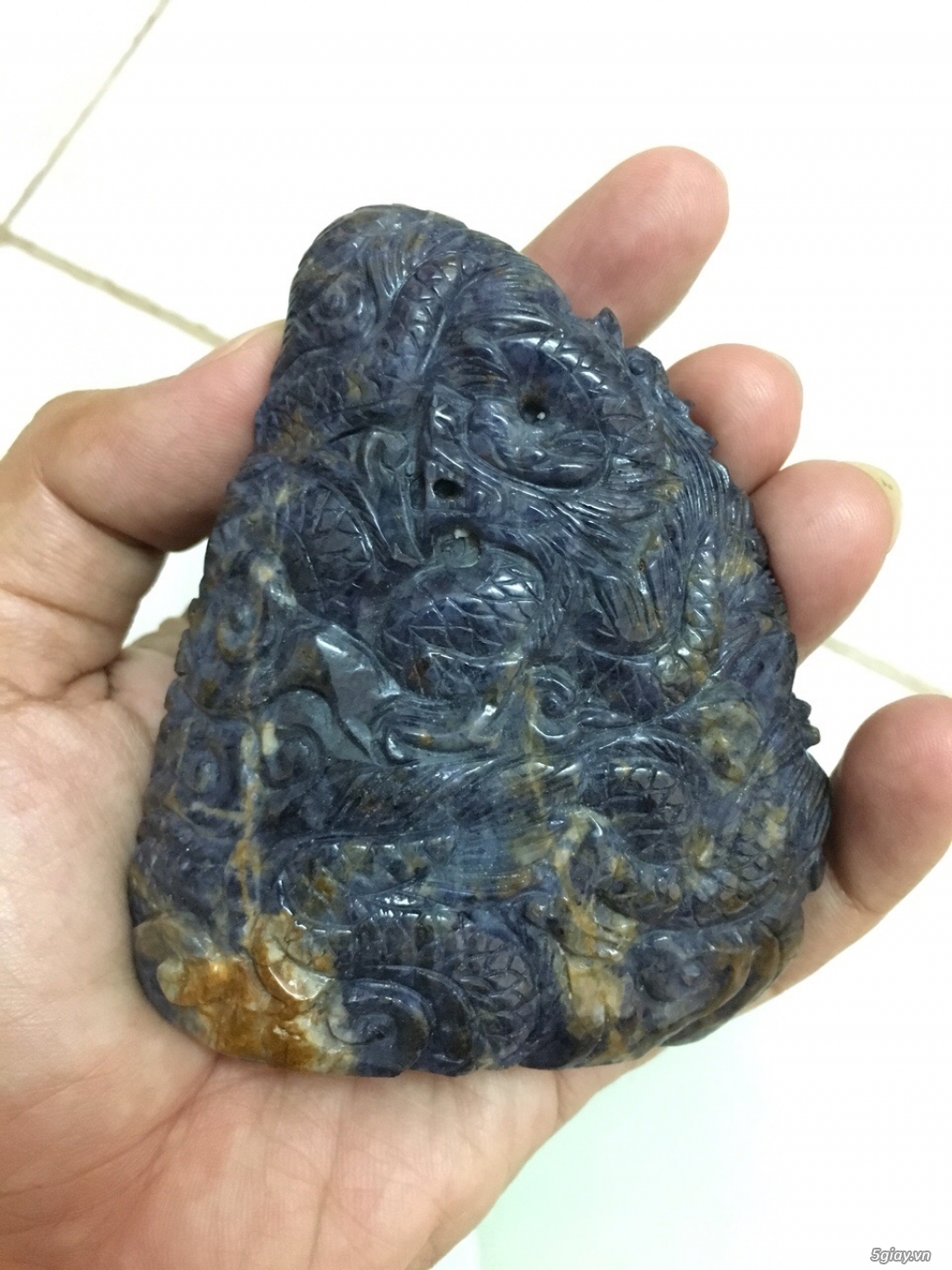 Mặt dây, Nhẫn Cẩm thạch chạm rồng, Tỳ hưu phong thuỷ - 13