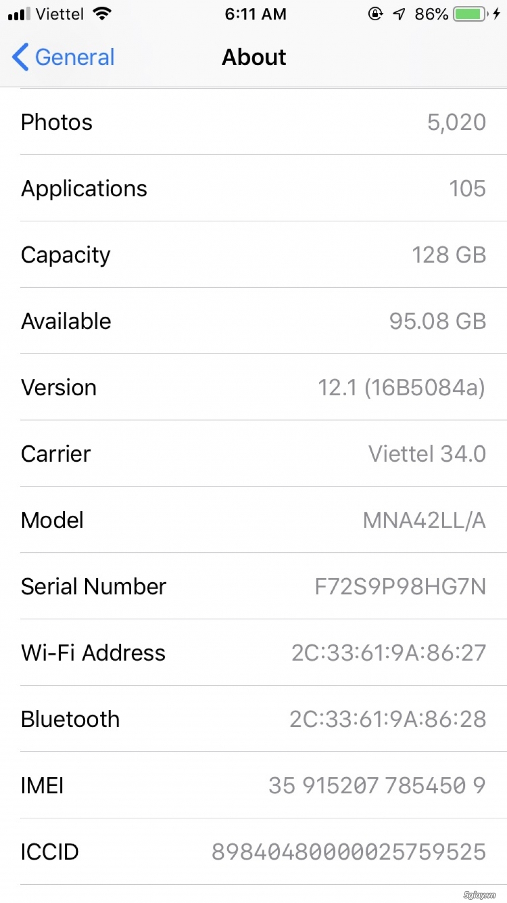 Bán iphone 7-128g-rose quốc tế 98%