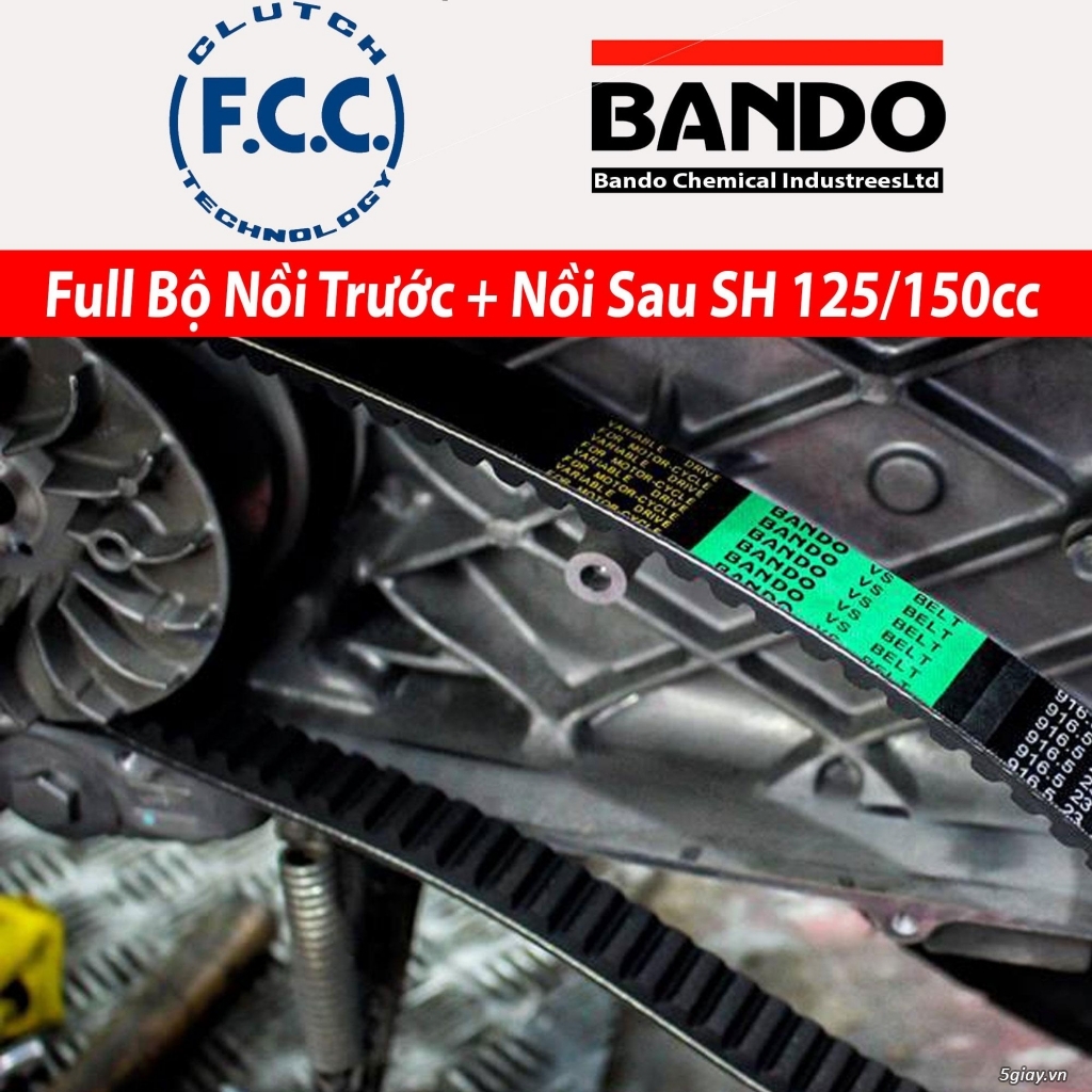 Full Bộ nồi trước và Nồi Sau Honda SH 125/150 Việt Nam ( Bando / FCC ) - 1