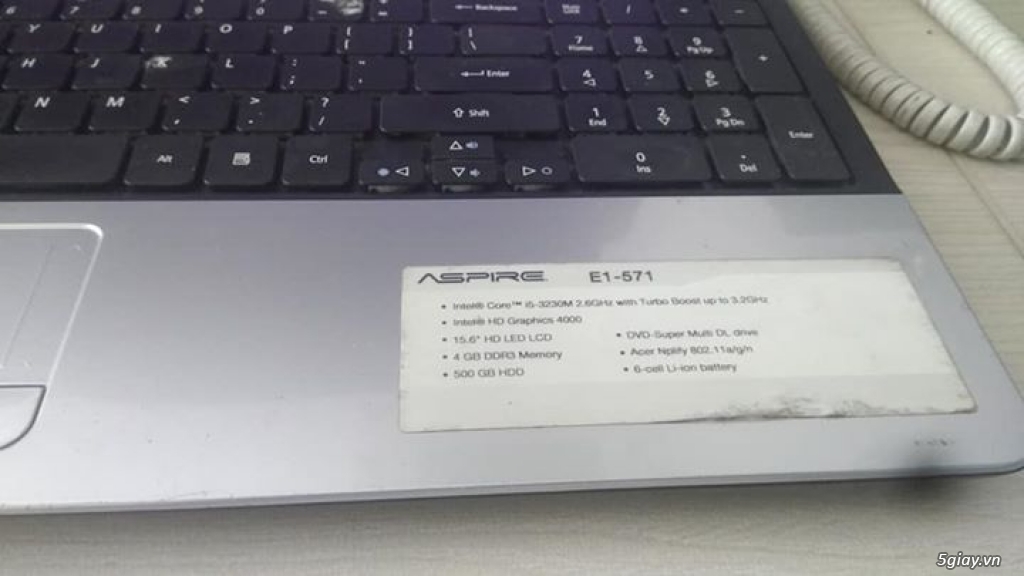Laptop Acer E1-571 core i5 3230M - lỗi màn hình nhẹ giá rẻ - 3