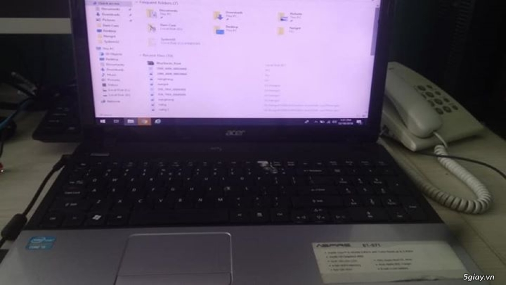 Laptop Acer E1-571 core i5 3230M - lỗi màn hình nhẹ giá rẻ - 1