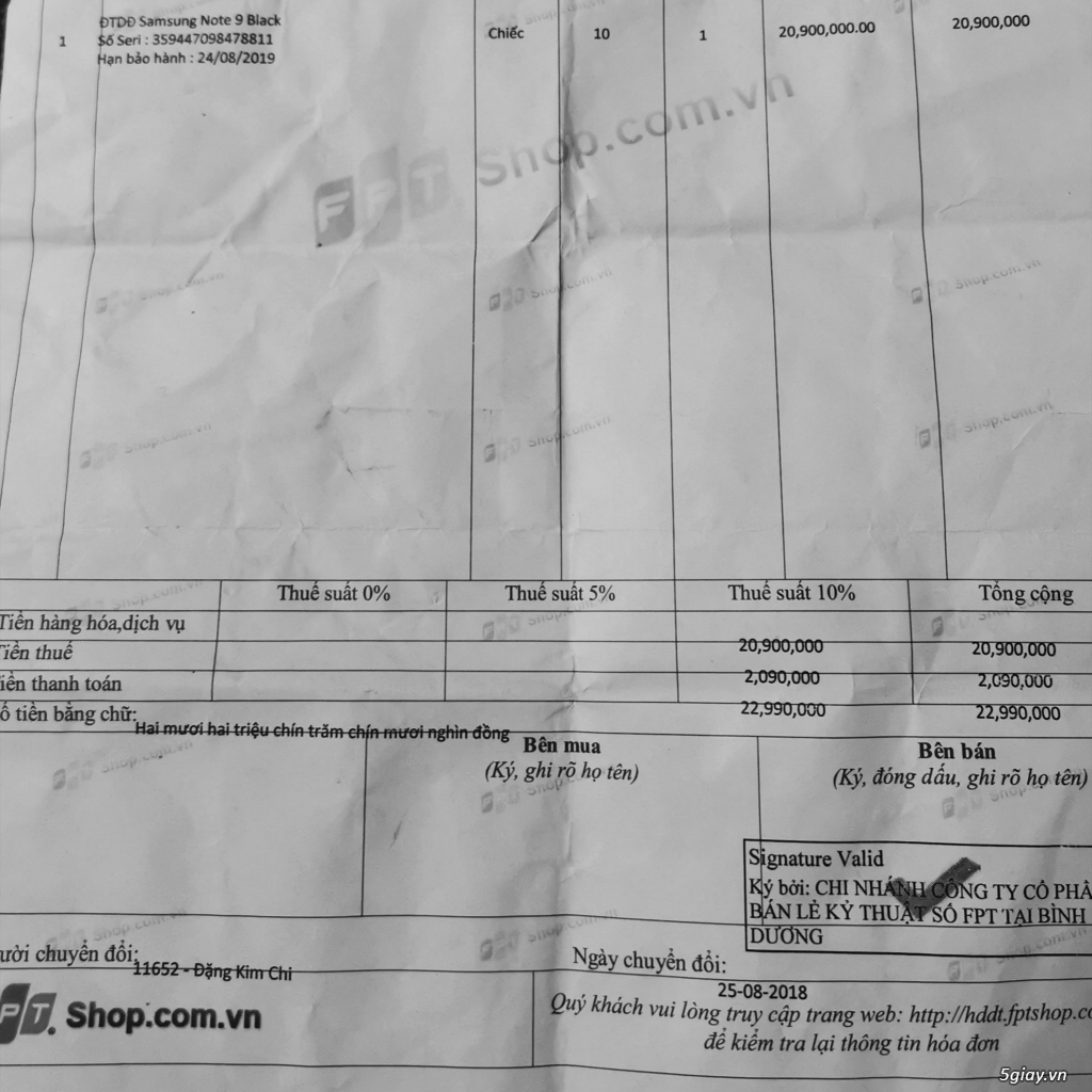 Note 9 128G chính hãng FPT Bảo hành Vàng fullbox - 1