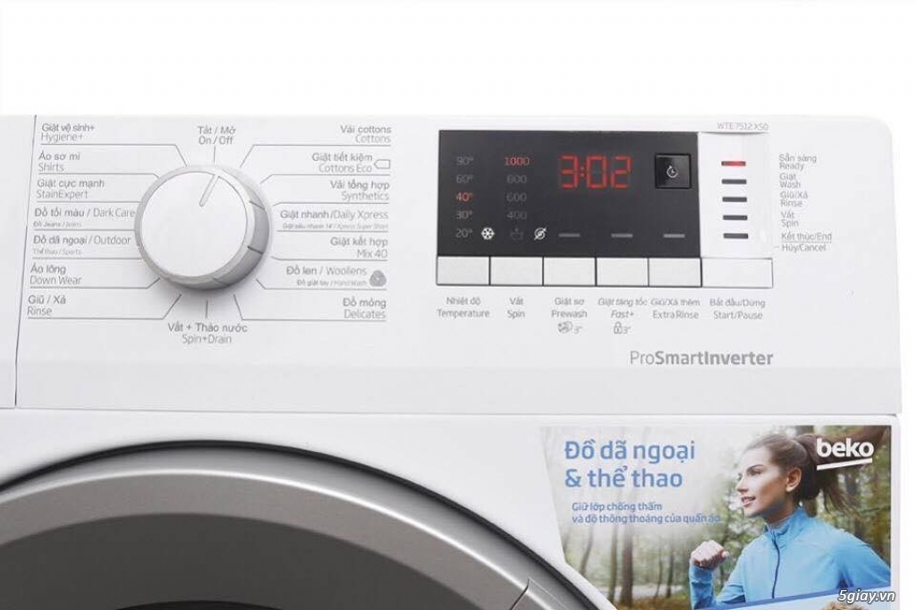 máy giặt BEKO inverter lồng ngang 7kg model WTE 7512 XÓ model 2018