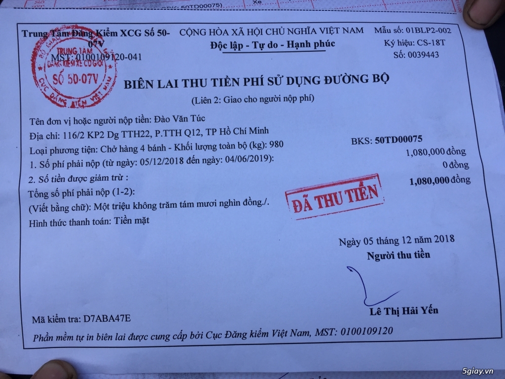 Xe 4 bánh thí điểm thay thế xe ba gác - 50TĐ chạy được giờ cấm . - 27