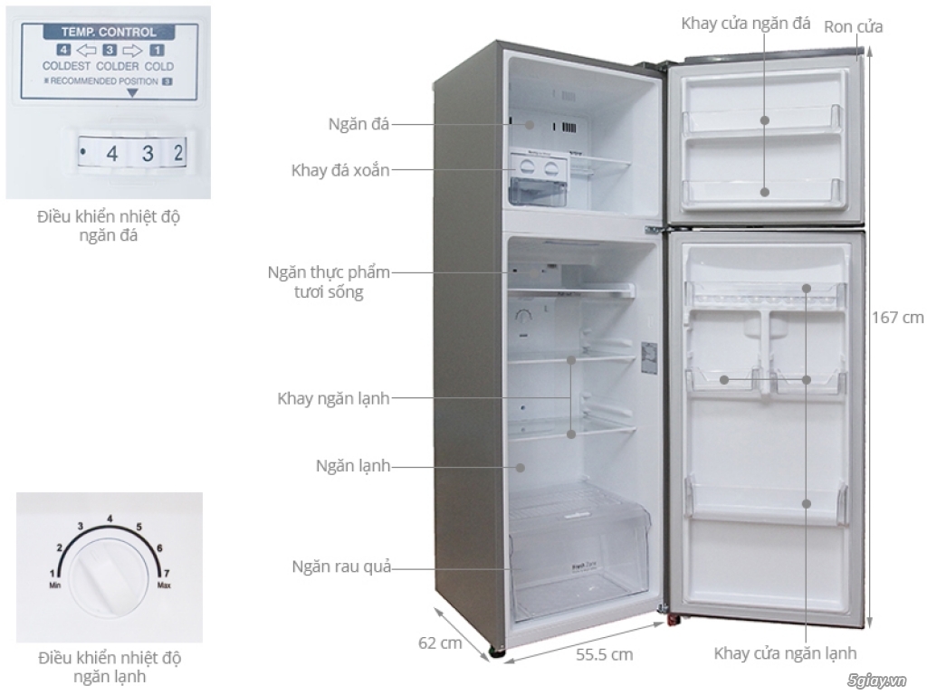 Dọn phòng Bán lại tủ lạnh GL-L275PS-mới 99%-275lit-0345.472.837 - 1