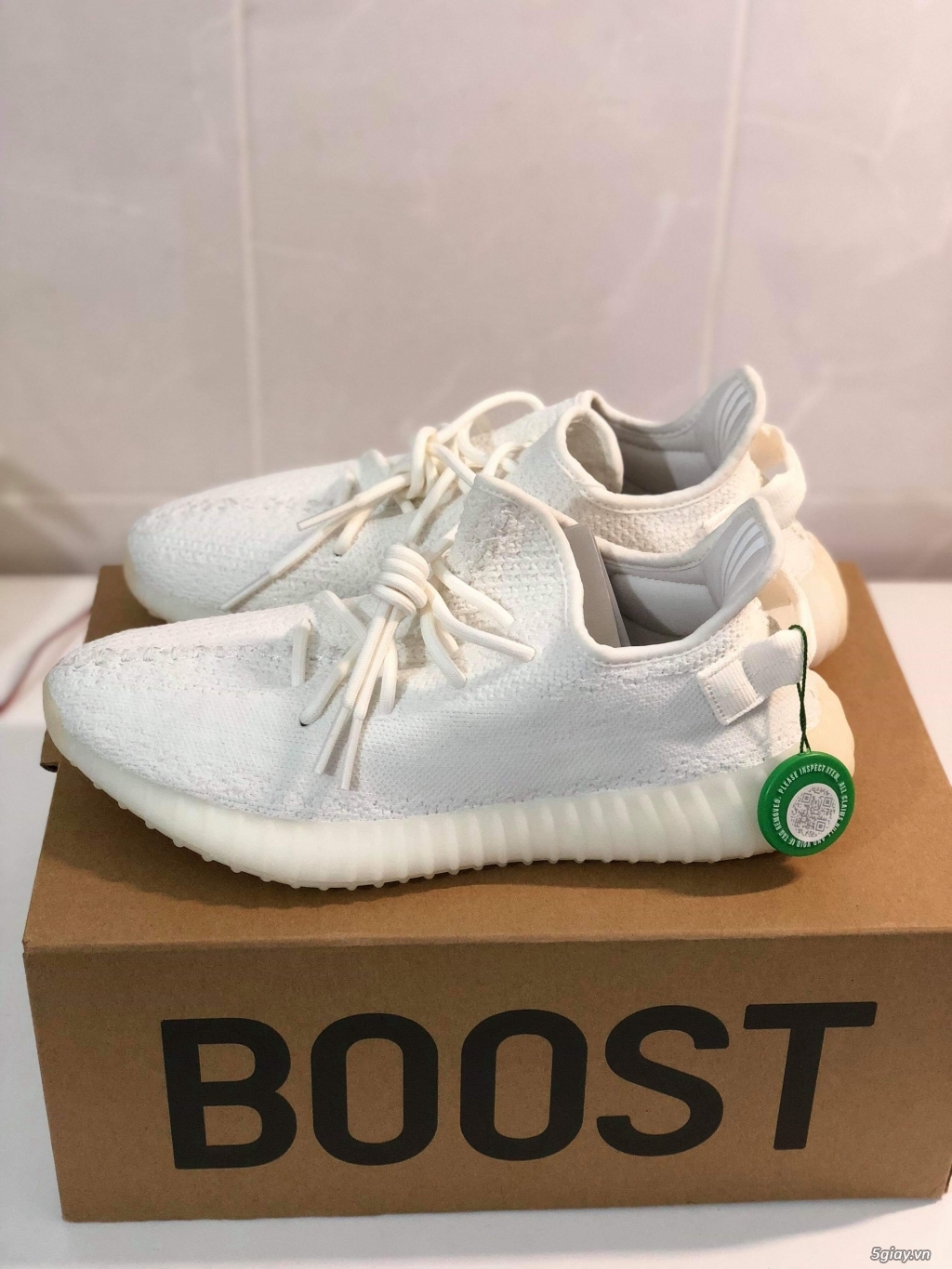 Giày adidas yeezy 350 cream white mới 100% fullbox