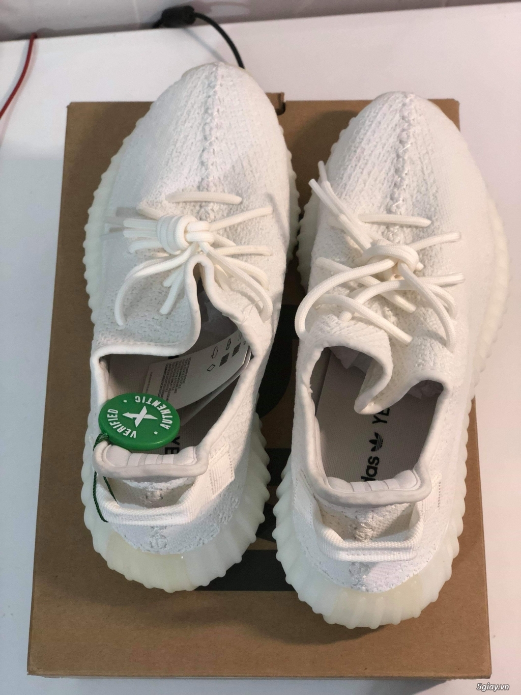 Giày adidas yeezy 350 cream white mới 100% fullbox - 2