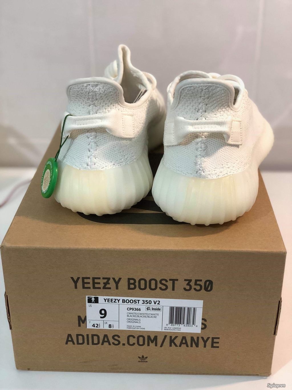 Giày adidas yeezy 350 cream white mới 100% fullbox - 1