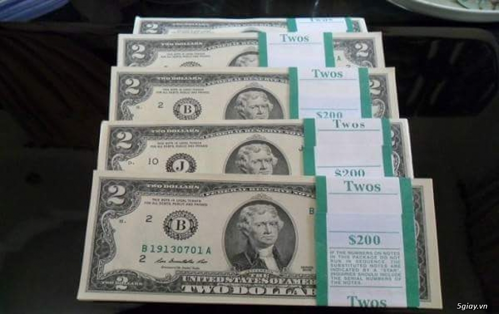 tiền đô lẽ 1 or 2 usd new 100%