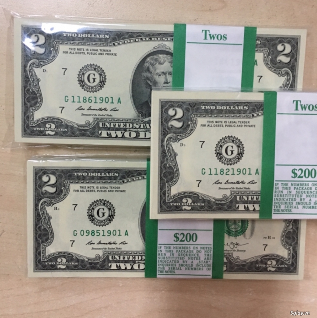 2 USD may mắn lì xì Tết... series năm sinh 19xx