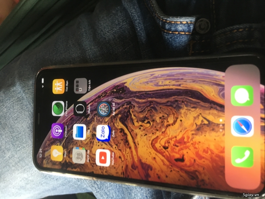 Sang Xs Mã 256gb màu gold Sài 2 tháng, xơ ý xước viền nhẹ ko sao cả. - 1