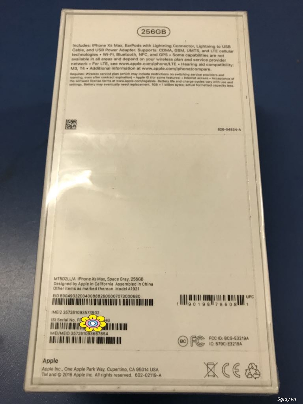 Bán Iphone Xs Max 256 Space gray Quốc tế Mỹ  nguyên seal chưa active