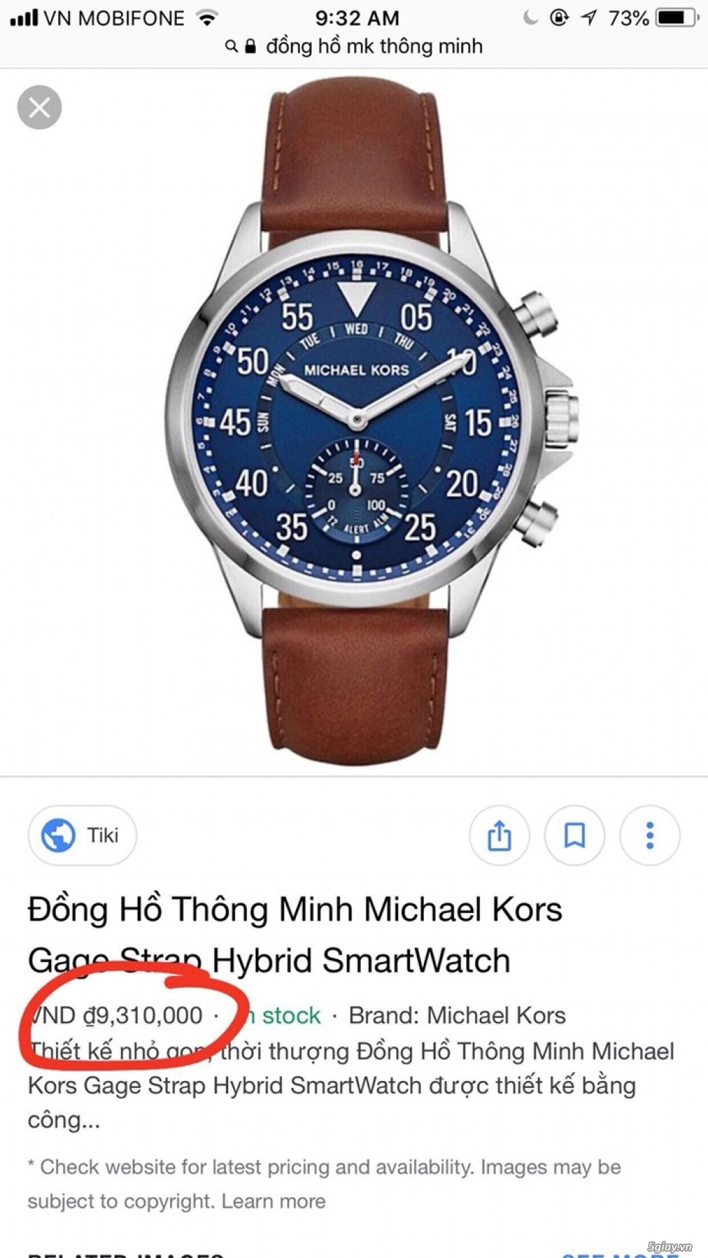 Đồng hồ thông minh thương hiệu tếng Michael Kors hàng Mỹ nguyên seal - 8