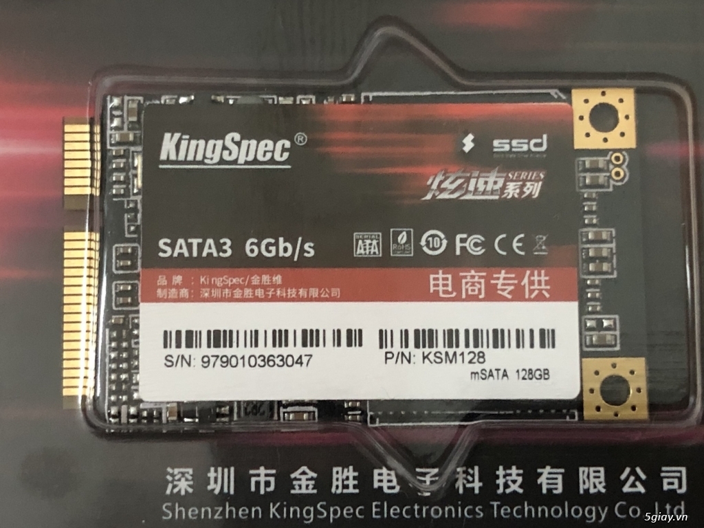 Ổ cứng SSD mSATA KingSpec MT-128 128GB, NAND Type MLC - 1