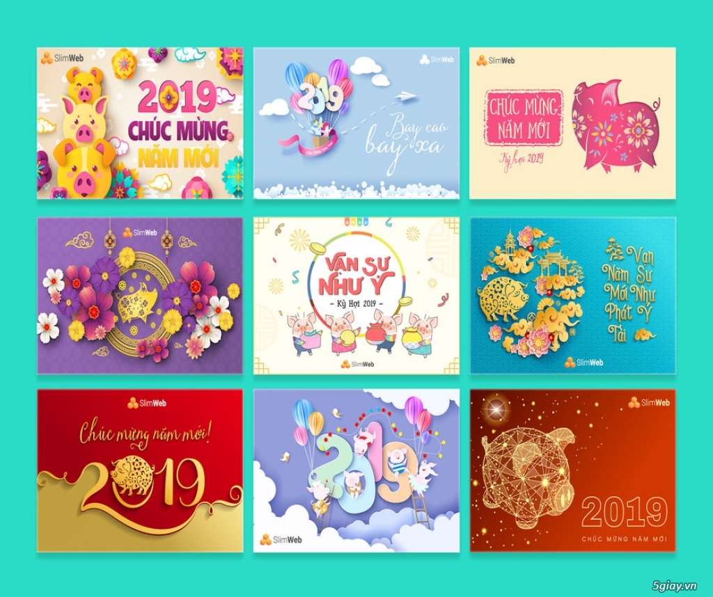Tặng mọi người bộ thiết kế Thiệp chúc tết 2019 mới nh - 13