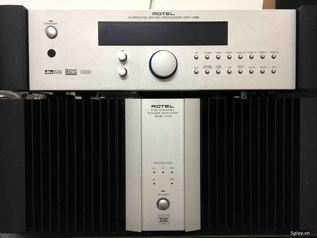 Pre-Pow Rotel Khủng long ship Mỹ-120v, RSP-1068 & RMP-1075