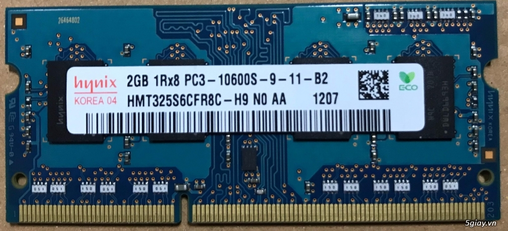 Ram Laptop PC3 2Gb buss 1333 bóc máy - 1