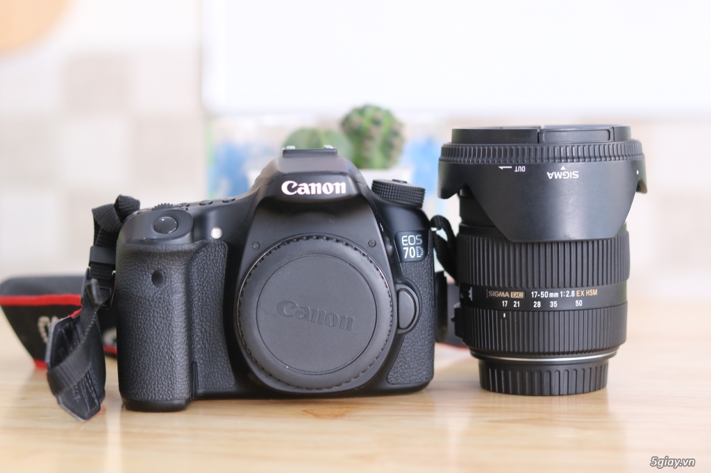 em bán máy canon 70d và lens sigma 17-50. như mới.
