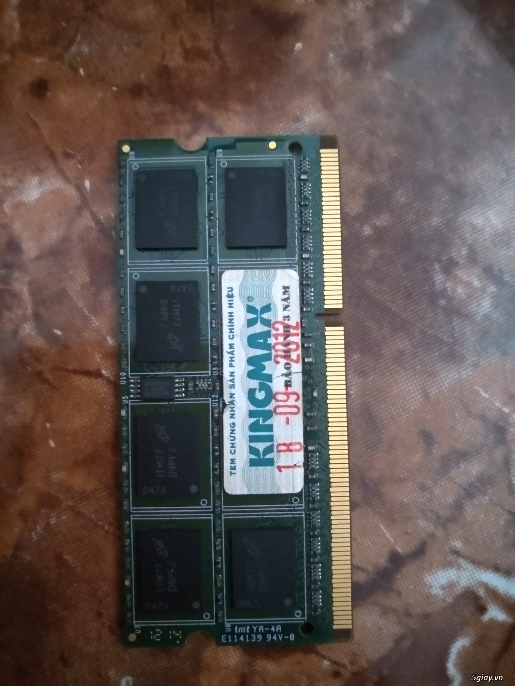 Cần bán Ram laptop DDR3 4G BUS 1333, Mua từ - 1