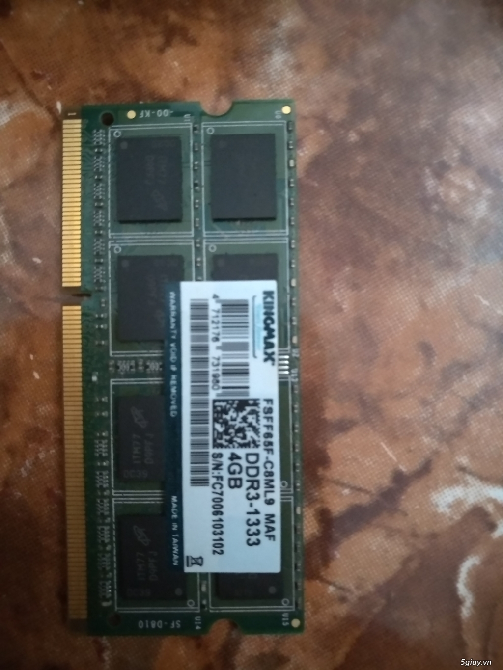 Cần bán Ram laptop DDR3 4G BUS 1333, Mua từ