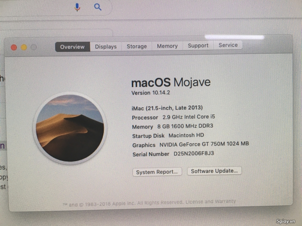 iMac 21’ late 2013 ME087ZP/A 2.9GHz 8GB VRAM 1TB - 1