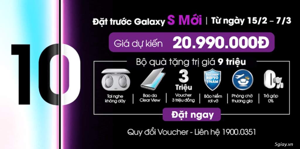 Cơ hội mua giá cực rẻ khi đặt  trước siêu phẩm Samsung Galaxy S mới - 5