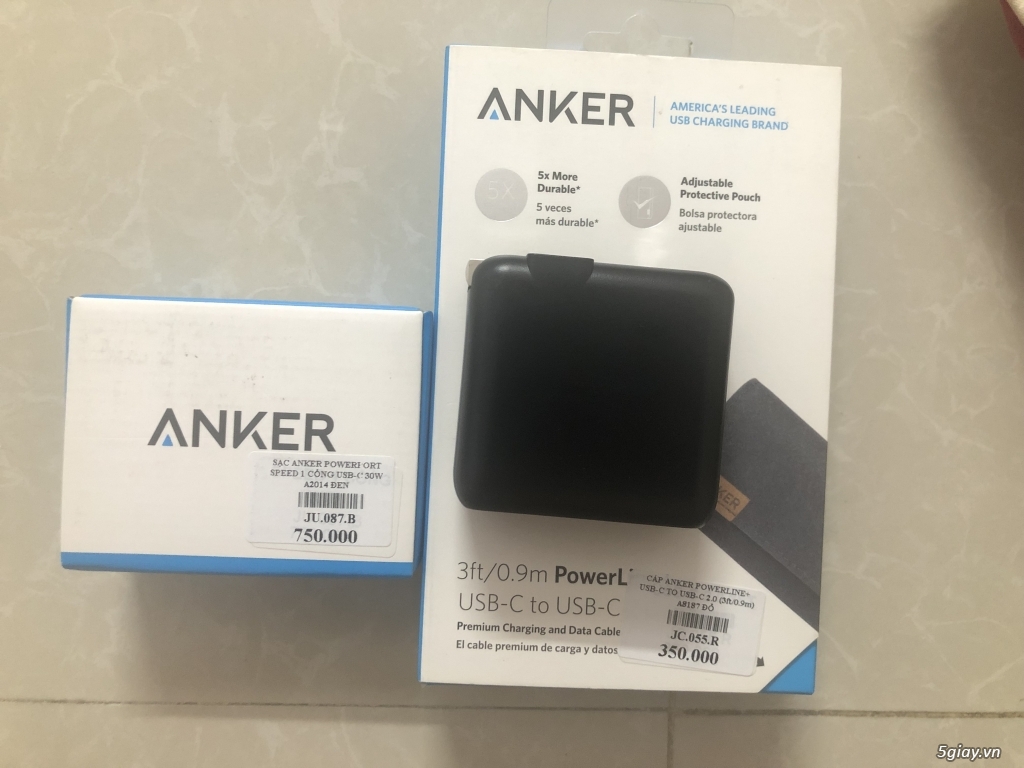 Sạc anker type c PD 30w + cáp anker type c - 1