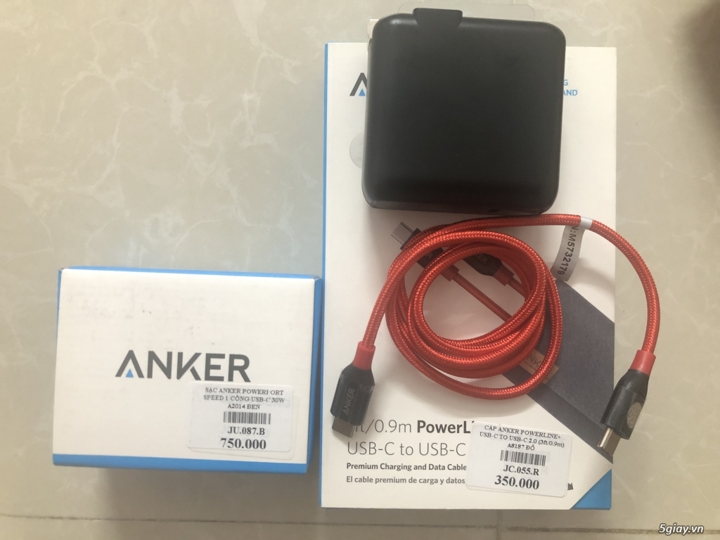 Sạc anker type c PD 30w + cáp anker type c