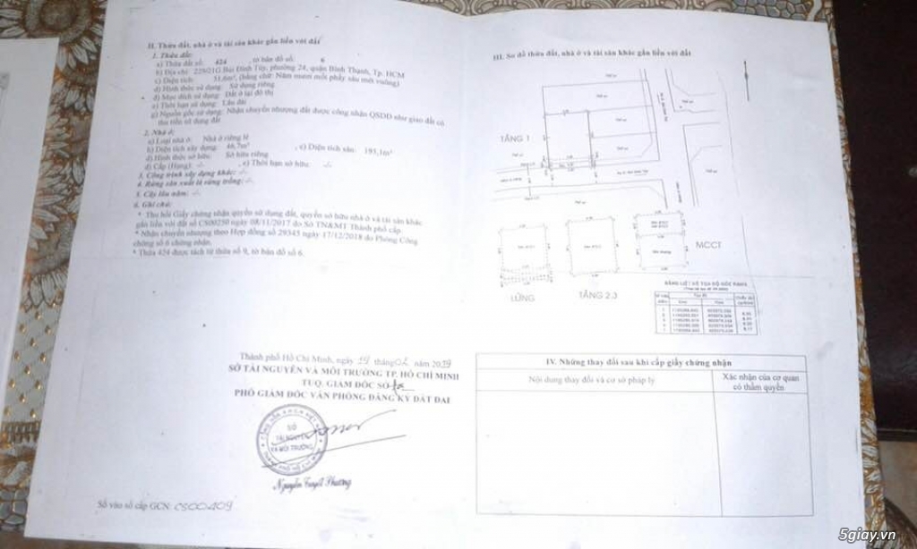 Bán nhà 1trệt, 1 lửng, 3 lầu Bùi Đình Túy Q Bình Thạnh chủ bán 9 tỉ TL - 3