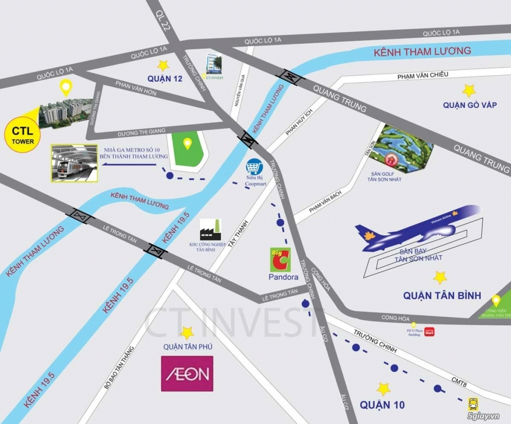 Căn Hộ CTL Tower - Quận 12, Kiểu Chuẩn Singapore DT 80m2, Gần Sân bay - 2