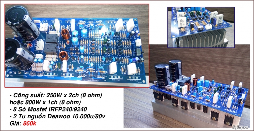 Board Ampli 100W x 2 kênh dùng TDA7294 - 10