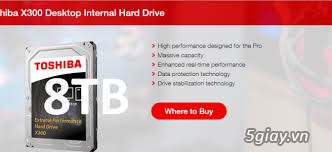 Ổ cứng 8Tb Toshiba X300 mới bán rẻ như cũ