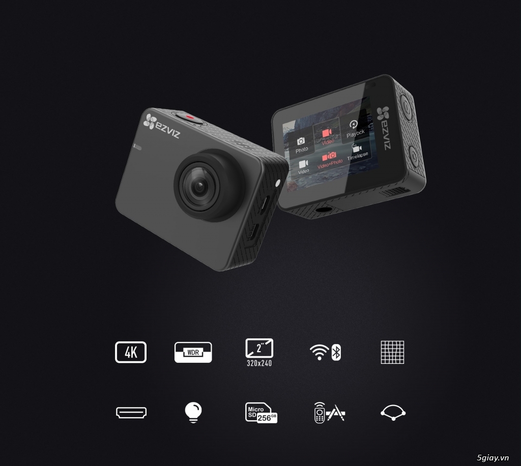 Camera hành trình 4K, hành động cho người đam mê du lịch Ezviz S3