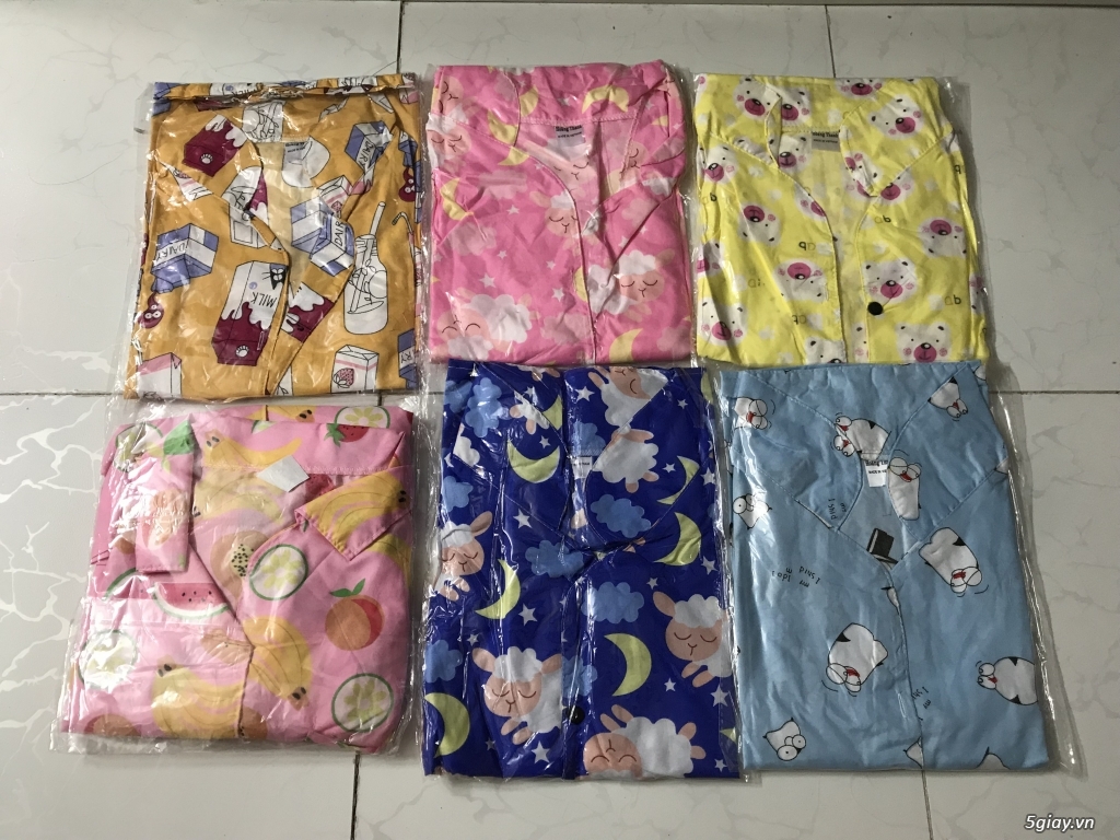 áo ngủ pijama phi lụa hình siêu hot chỉ 55k - 2