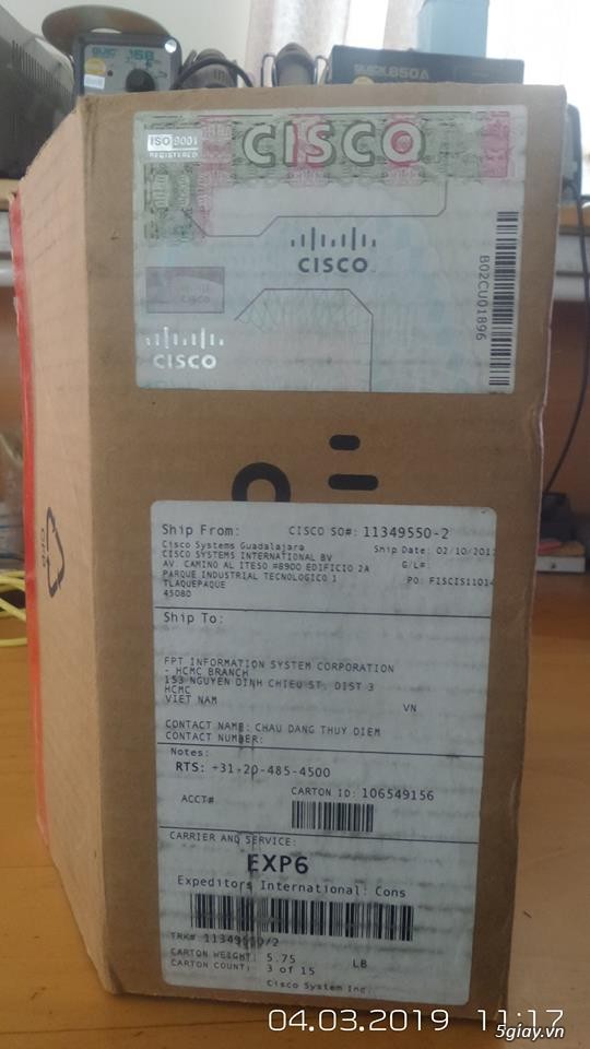 Switch Cisco ASA5505-BUN-K9 Fullbox Chống virus bằng phần cứng giá rẻ.