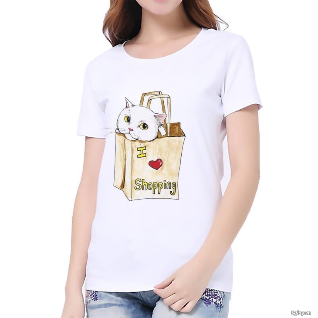 Áo thun ngắn tay - hình vẽ cực cute. - 15