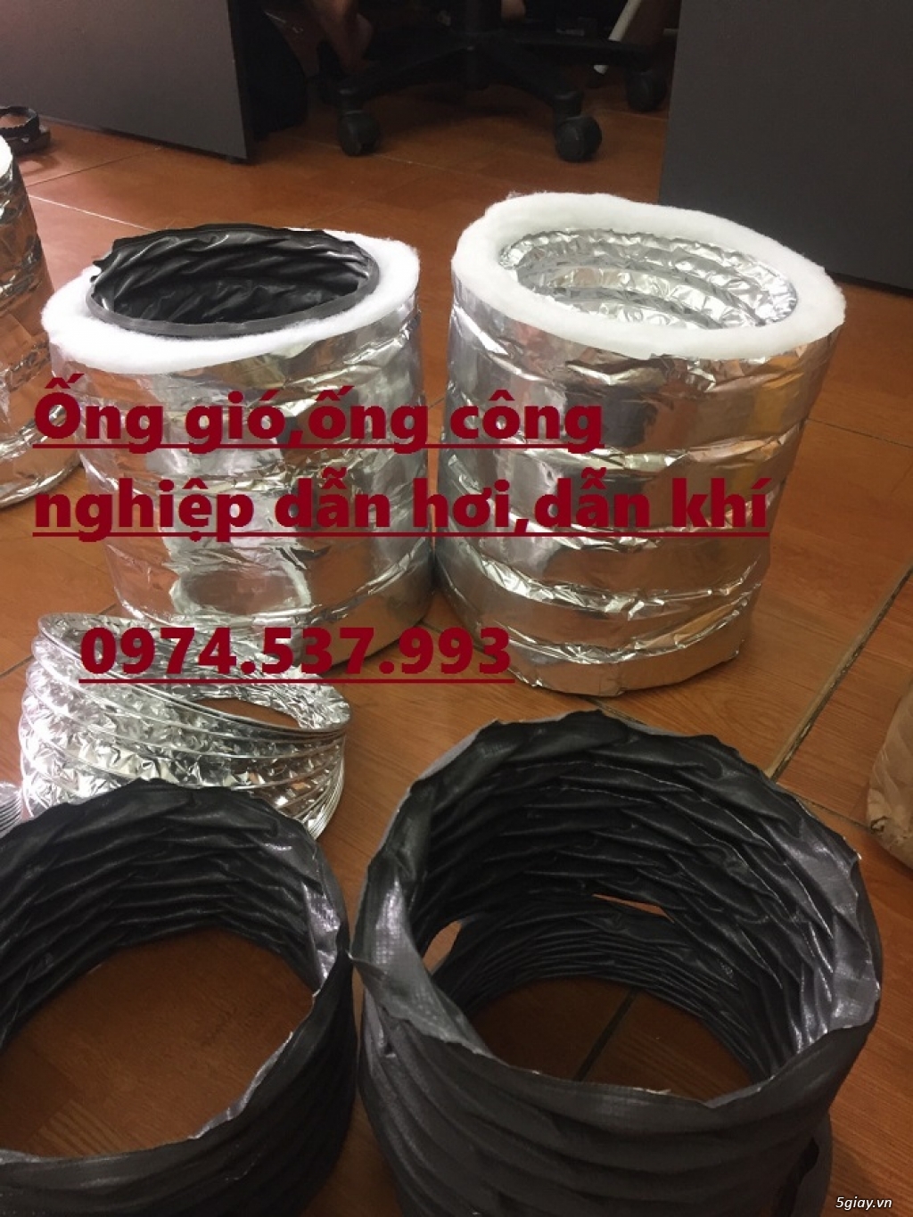 Ống gió mềm nhôm bảo ôn D150 hàng có sẵn - 3