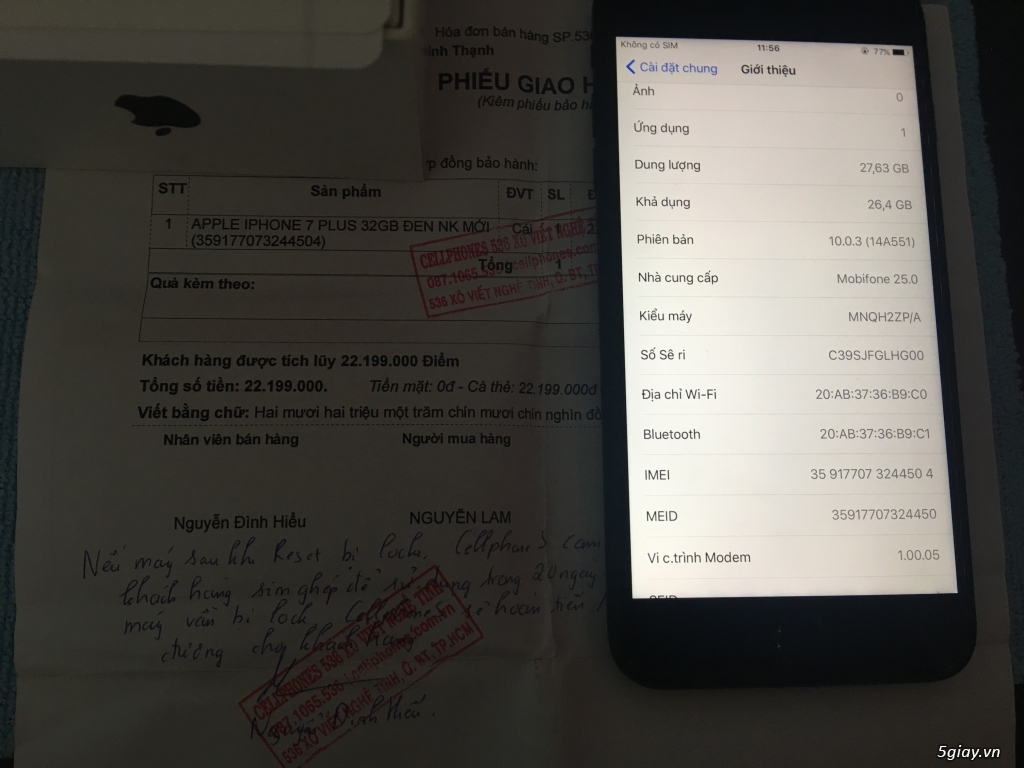 Iphone 7plus 32gb zin keng - 2