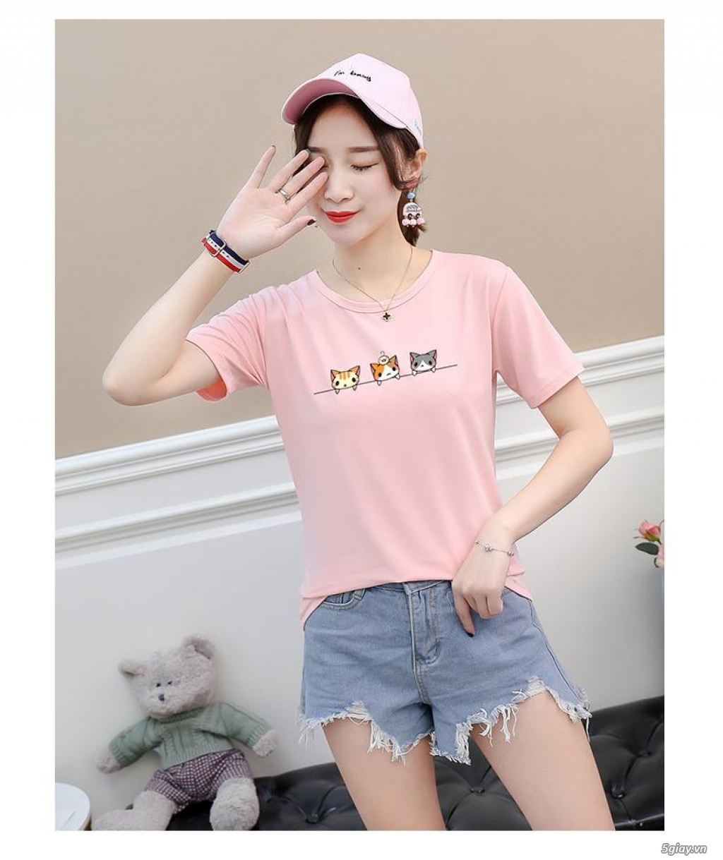 Áo thun ngắn tay - hình vẽ cực cute. - 18